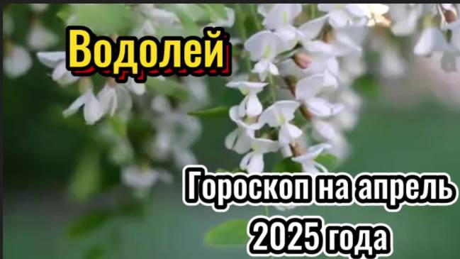 ВОДОЛЕЙ! Гороскоп на апрель 2025 года! смотреть онлайн