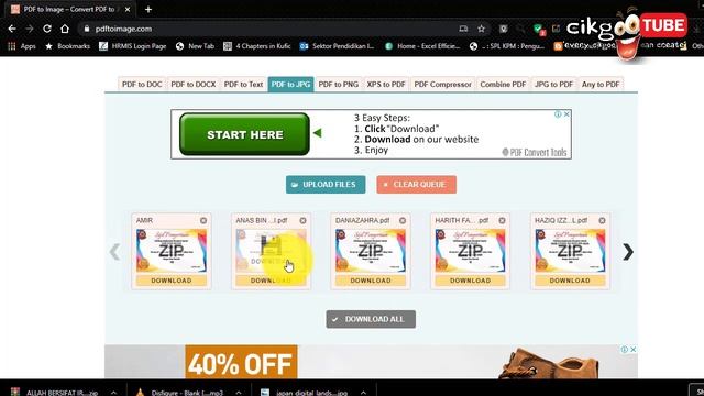 TUTORIAL MENUKAR FAIL PDF KEPADA IMEJ