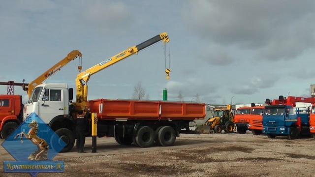 Самосвальный автомобиль КАМАЗ 53228 с КМУ Soosan CSC 513 смотреть онлайн