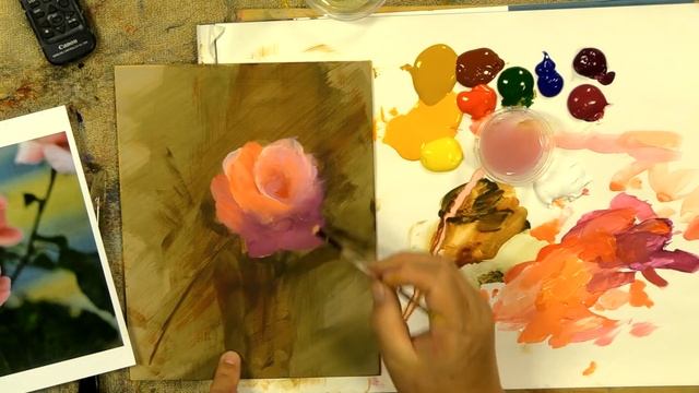 How to paint a rose - Brush ups - how to paint a rose tutorial смотреть онлайн