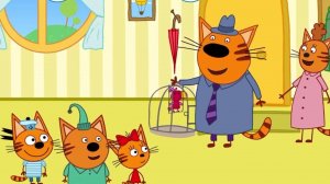 Три кота - домашний питомец и мамино платье. 5 серия. Для детей.