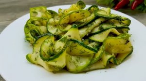 Не ожидала, что это будет так вкусно,быстрая и полезная закуска из кабачков.