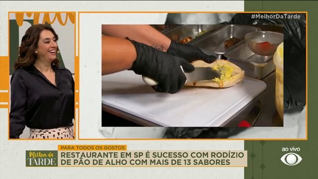 Chef Flora visita rodízio de pão de alho | Melhor da Tarde смотреть онлайн