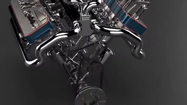 SOLIDWORKS Visualize - Engine V8 CAR TBO смотреть онлайн