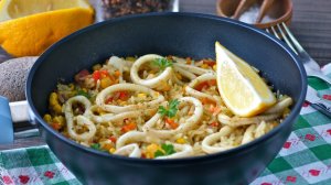 Паэлья с кальмарами | Лучший Рецепт Испанской Кухни за 30 Минут!