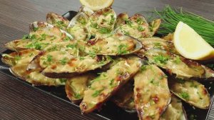 Мидии в сырно-чесночном соусе — вкусно! 🐚🧀