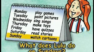 Spotlight 3 DVD - Module 8, 15a, ex.2 p.122 - Exercise - What does Lulu do?