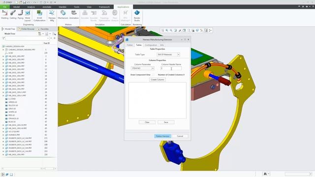 Creating Tables in Creo Harness Manufacturing | Creo 6.0 смотреть онлайн