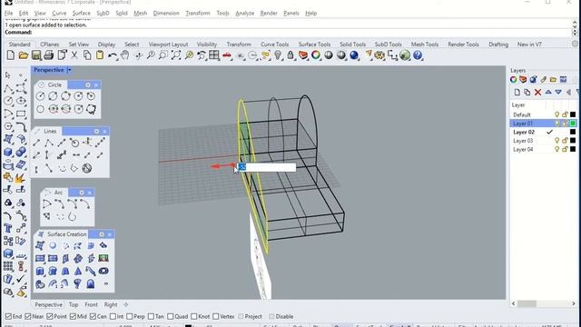 Rhino tutorial for beginner ex 002 / surface & solid / cad cam смотреть онлайн