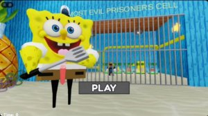 ГУБКА БОБ КВАДРАТНЫЕ ШТАНЫ в BARRY'S PRISON RUN! Obby в РОБЛОКС