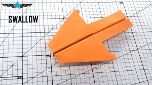 Оригами Ласточка бумажный самолет - легкий и быстрый бумажный самолет A4!