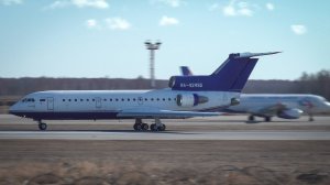 Як-42Д  «Ижавиа»  RA-42455. Утренний взлет из Домодедово.  Рейс: Москва-Ижевск (I8302) | 03’25