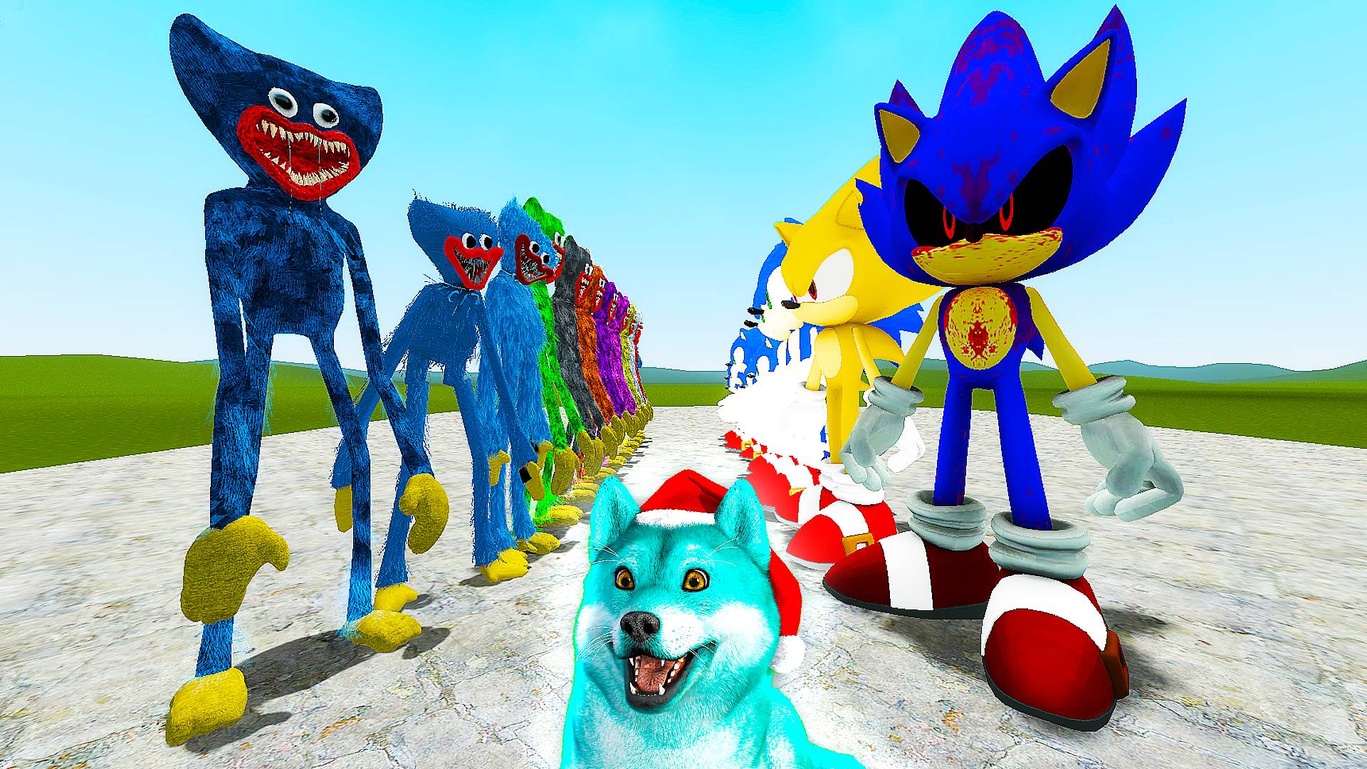Семья соника против семья хагги вагги в гаррис мод! huggy wuggy garry's mod смотреть онлайн