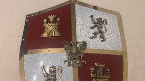 Щит "Эль Сида Кампеадора" средневековый, El Cid Campeador Shield with brass edges, Art Gladius 855