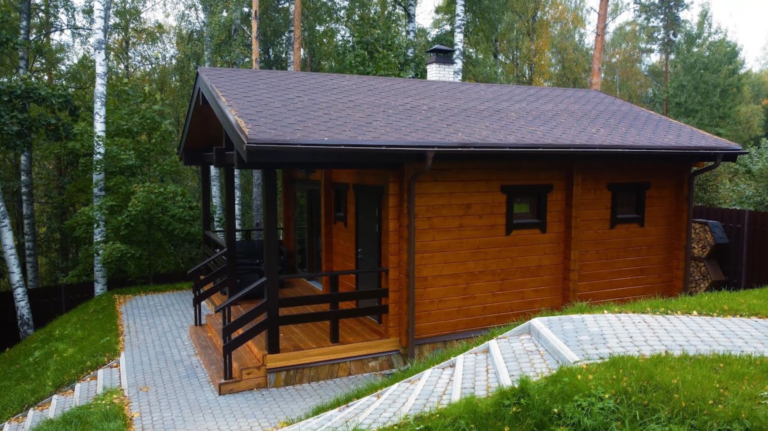 Русская баня из клееного бруса ⚡ Skandi