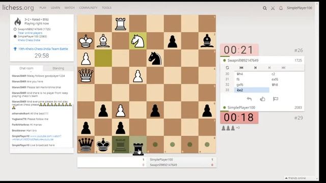 Khelo Chess India LiChess 19th Team Event смотреть онлайн