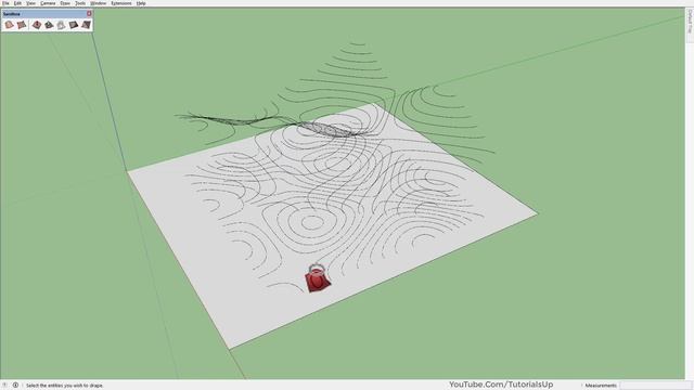 SketchUp Sandbox Drape tool Quick Tip - TutorialsUp смотреть онлайн