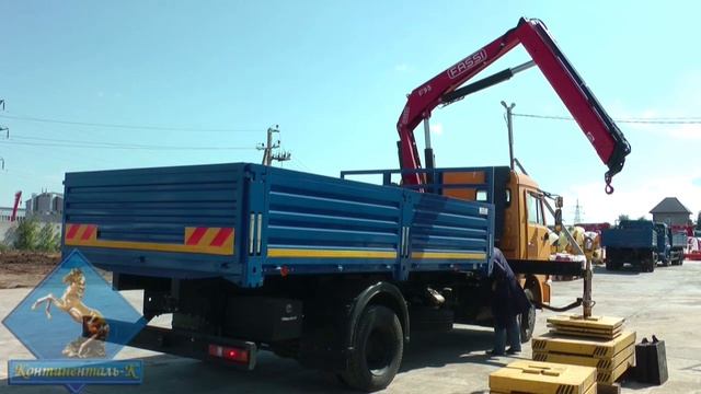 Бортовой автомобиль КАМАЗ 4308 с КМУ Fassi F95 смотреть онлайн