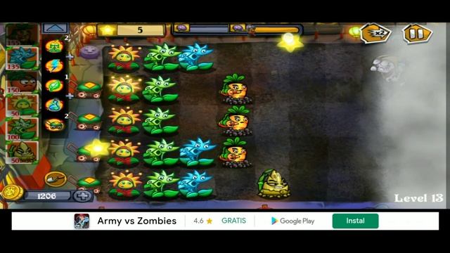 Flower Zombie War Level 13 смотреть онлайн