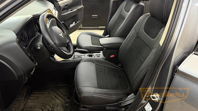 Бразерс Тюнинг - устанавливаем авточехлы на сидения Mitsubishi Outlander 3 смотреть онлайн