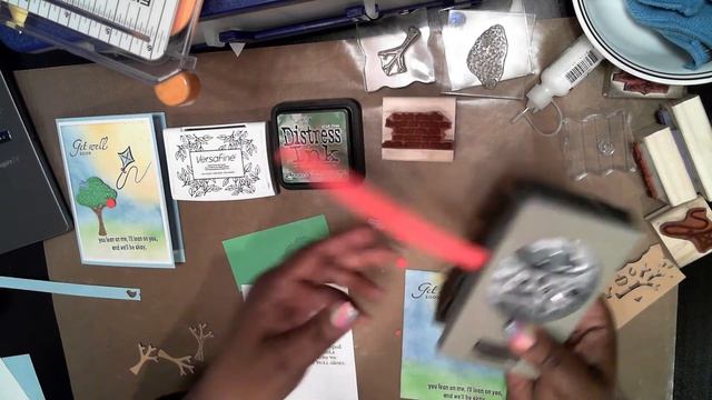 Easy Distress Ink background - get well kite flying card смотреть онлайн