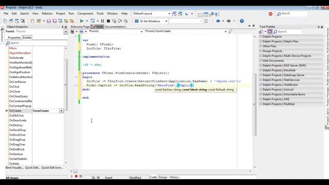 Delphi Lessons - Work with *.ini files in Delphi - Работа с *.ini файлами в Delphi смотреть онлайн