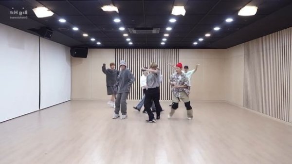 BTS "Dynamite" dance practice mirrored