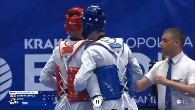 Zurab Kintsurashvili (GEO) vs Nedzad Husic (BIH) Final - taekwondo - europeangames 2023 смотреть онлайн
