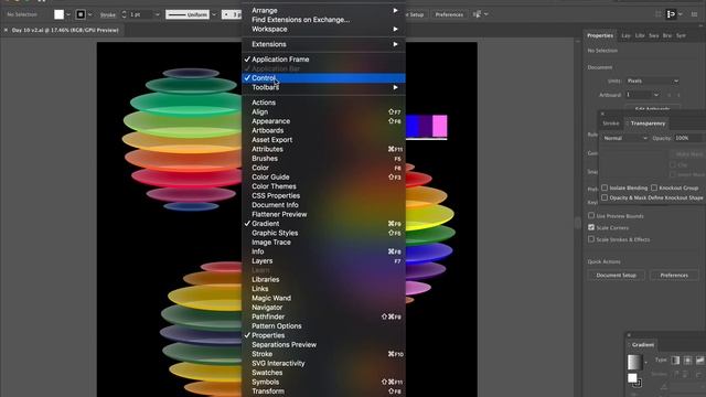 Illustrator: Control bar and Toolbar смотреть онлайн