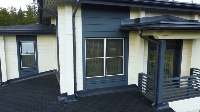 🔥 Дом из клееного бруса с гаражом в стиле Ллойда Райта | Skandi