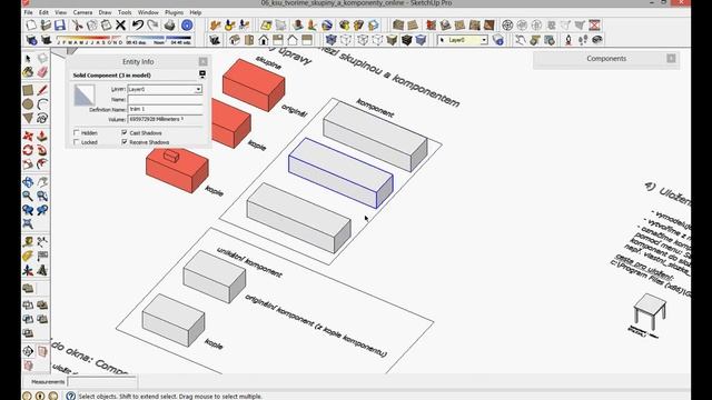 KSU - tvoříme skupiny a komponenty (SketchUp) смотреть онлайн