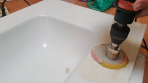 Просверлить керамическу фарфоровую раковину, санфаянс.