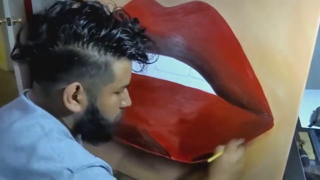 984747-2 - Painting Realistic Cherry Red Lips смотреть онлайн