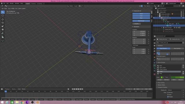 Crane arm rigging with Blender 2.92 смотреть онлайн