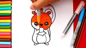 Научитесь рисовать кавайную БЕЛКУ Как нарисовать милого бурундука