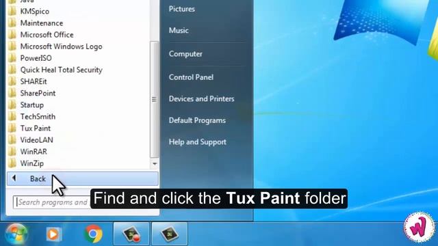 Class 3 | Ch 5 | Opening Tux Paint in Windows 7 смотреть онлайн