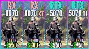 RX 9070 vs RX 9070 XT vs RTX 5070 vs RTX 5070 TI - Tested in 25 Games
