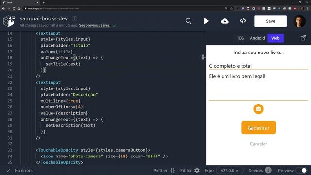 React Native - Lista de Leitura - 0301 - Trabalhando com formulários смотреть онлайн
