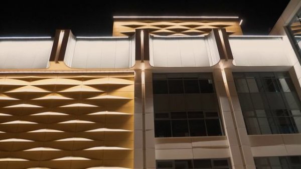 Архитектурное и фасадное освещение ГДКиС Мир | Реализованный светотехнический проект Estetta