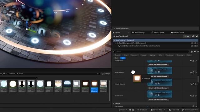 16 Curved Orbiting Text in Unreal 5.4 Motion Design 1080
