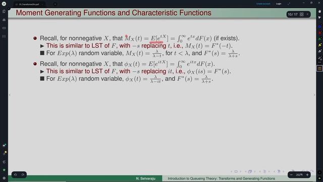 Lec 4: Laplace and Laplace-Stieltjes Transforms, Probability Generating Functions смотреть онлайн