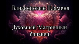 Близнецовые пламена. Духовный/Матричный близнец