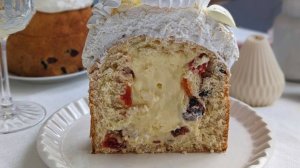 🤩Невероятный кулич с начинкой из крема муслин. Такого вы еще не пробовали!