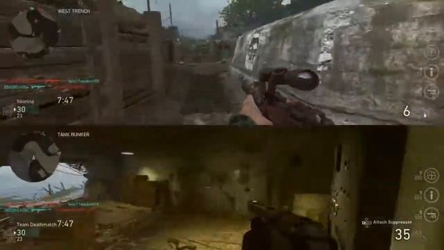 CODWWII splitscreen quickscoping with input lag смотреть онлайн