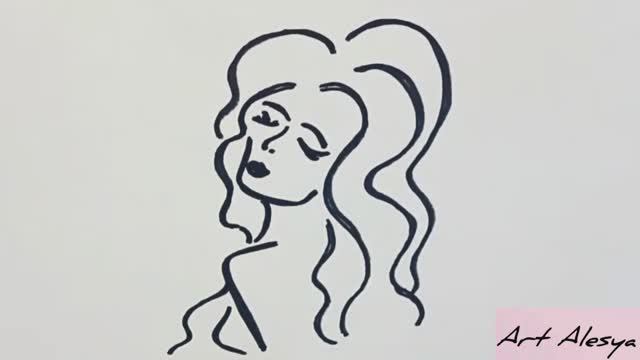 Рисую девушку чёрным маркером! смотреть онлайн