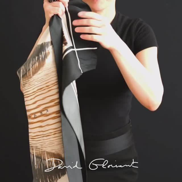 Как носить шелковый платок. Три образа с платком Atelier David Gloriant смотреть онлайн