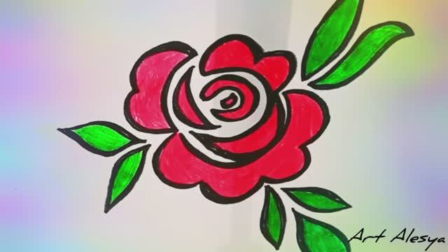 Как легко нарисовать красивый цветок! смотреть онлайн