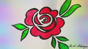 Как легко нарисовать красивый цветок!