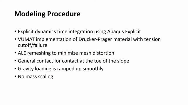 Slope Failure/Stability/Avalanche using Abaqus Drucker-Prager VUMAT Subroutine with ALE Remeshing смотреть онлайн