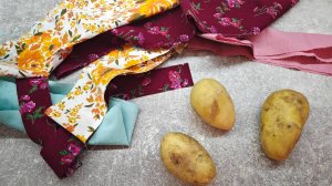 Не доверяю тем, что в продаже! Правильный мешок для запекания картофеля. Лоскутный блок из полос